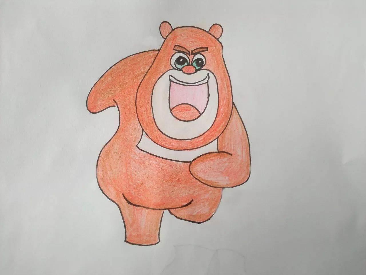 熊出没简笔画 熊出没简笔画图片大全可爱