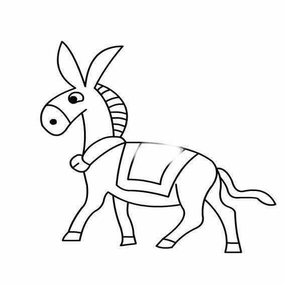 驴的简笔画图片大全 驴的简笔画图片大全彩色