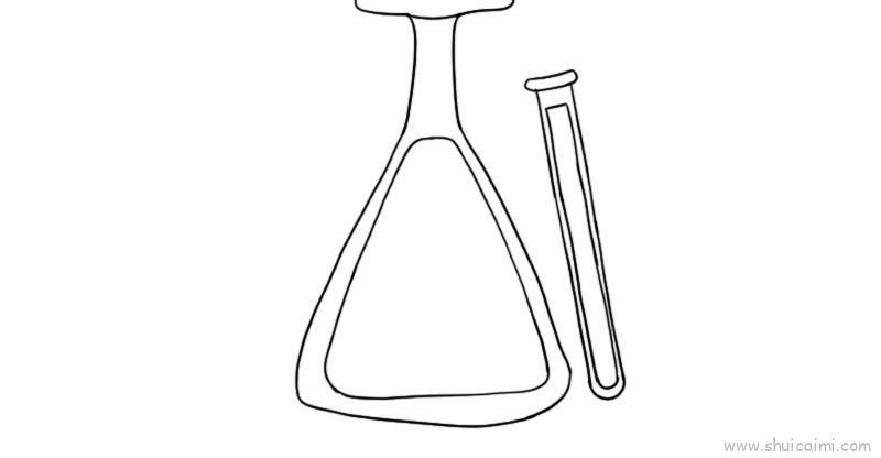 医用药瓶儿童画怎么画 医用药瓶简笔画顺序