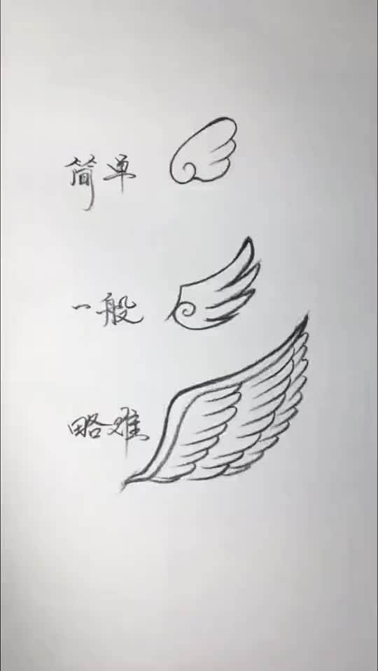 翅膀简笔画 翅膀简笔画简单又漂亮