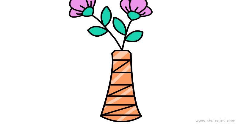 花瓶花纹儿童画怎么画 花瓶花纹简笔画步骤