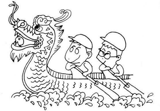龙舟的简笔画图片大全 龙舟的简笔画图片大全三年级
