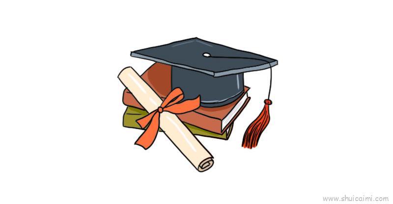 毕业帽儿童画怎么画 毕业帽简笔画图片