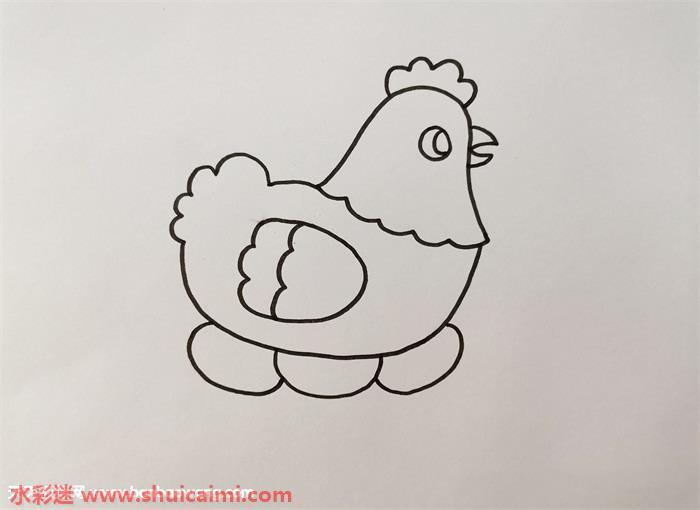 母鸡怎么画 母鸡简笔画简单好看带颜色