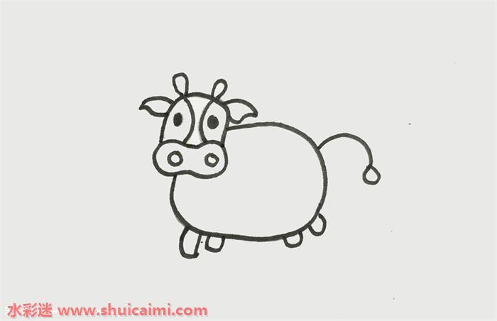 牛怎么画 牛简笔画步骤图