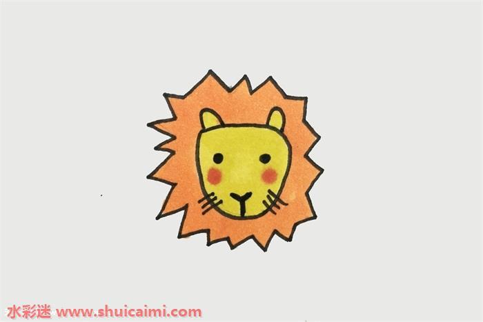 狮子头怎么画 狮子头简笔画简单易画彩色