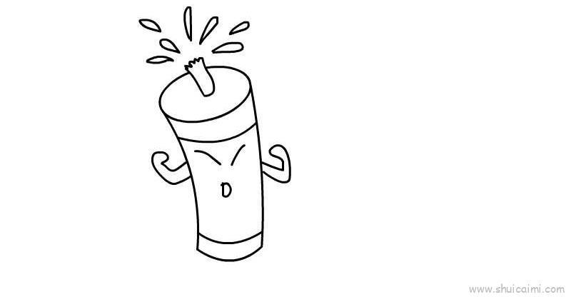 放烟花儿童画怎么画 放烟花简笔画好看