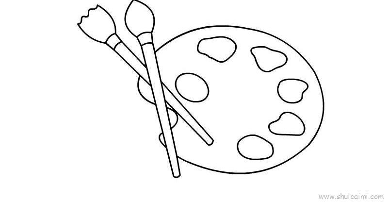 调色盘儿童画怎么画 调色盘简笔画简单