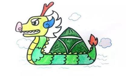 龙舟简笔画图片大全 龙舟简笔画图片大全涂色