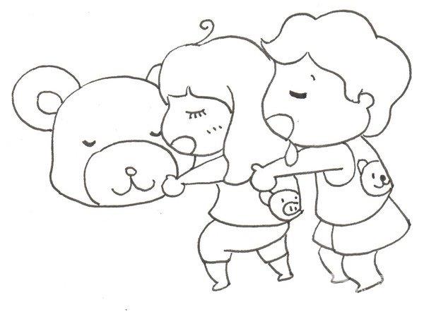 午睡的简笔画怎么画 午睡的简笔画图片