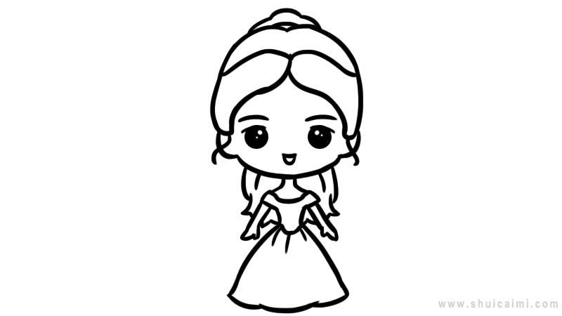 公主简笔画怎么画 公主简笔画图片
