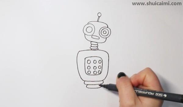 机器人简笔画怎么画 机器人简笔画简单