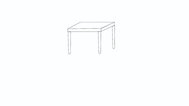 立体桌子的简笔画怎么画 立体桌子简笔画顺序