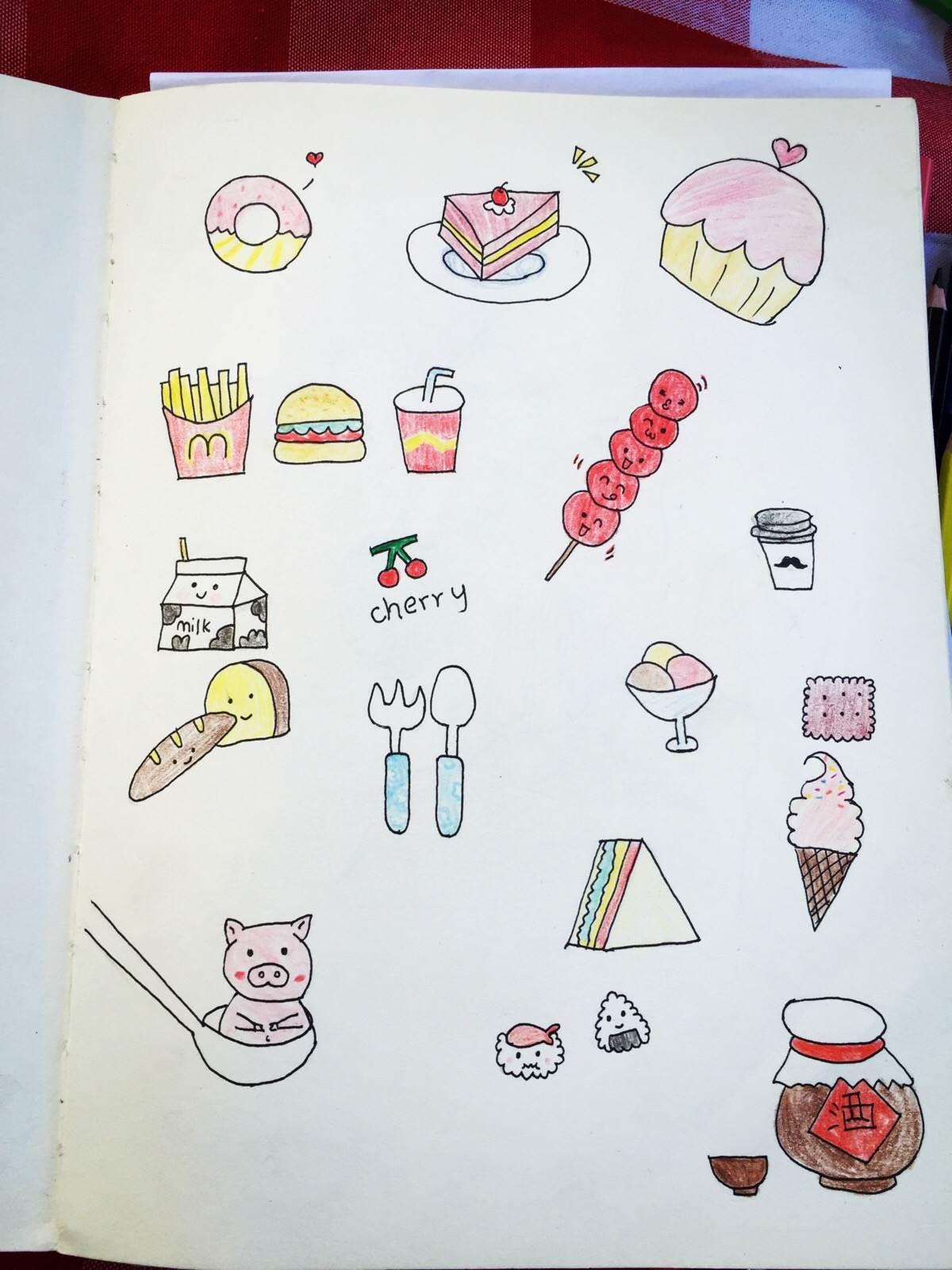 食物简笔画 食物简笔画大全图片