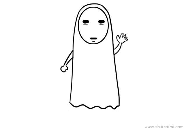 无脸男儿童画怎么画 无脸男简笔画步骤