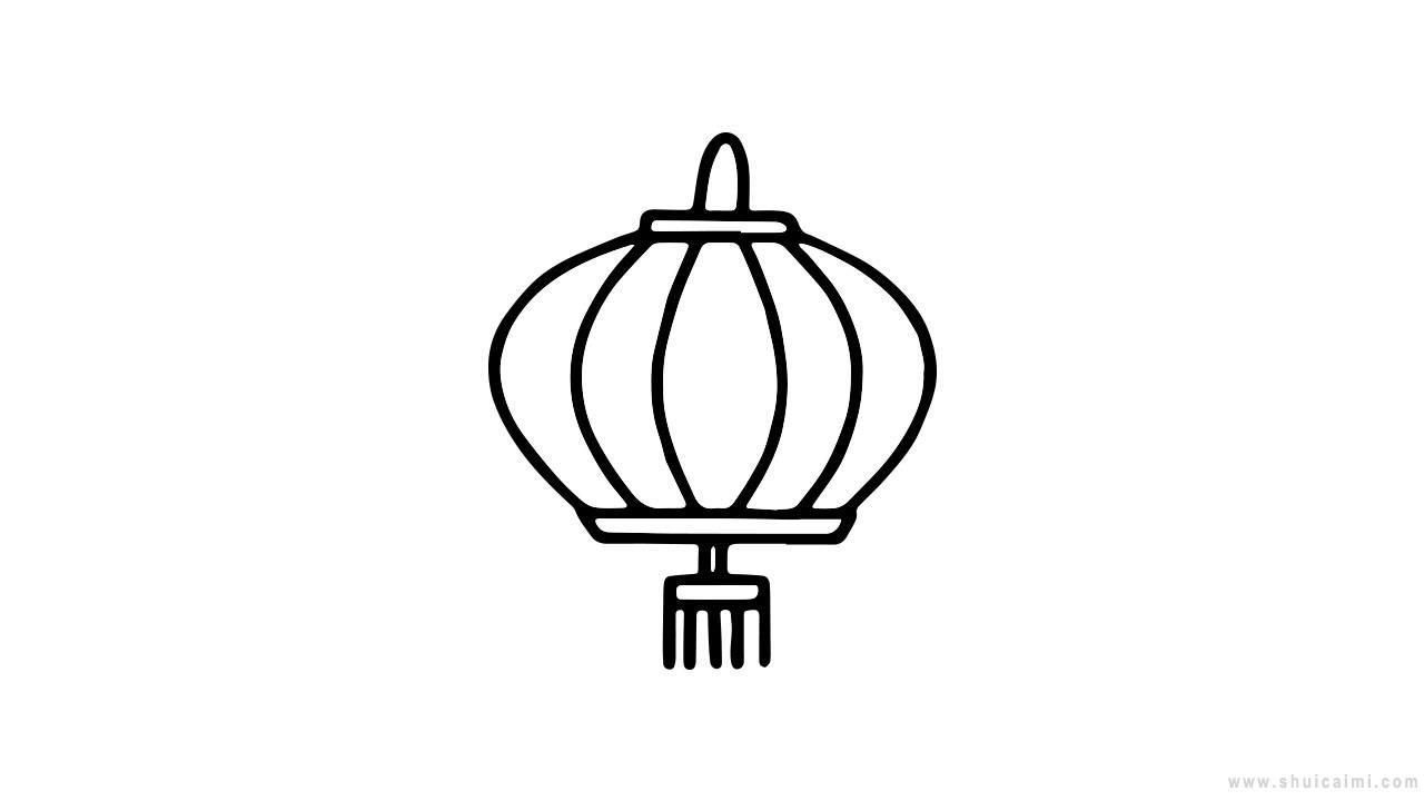 红灯笼简笔画怎么画 红灯笼简笔画顺序