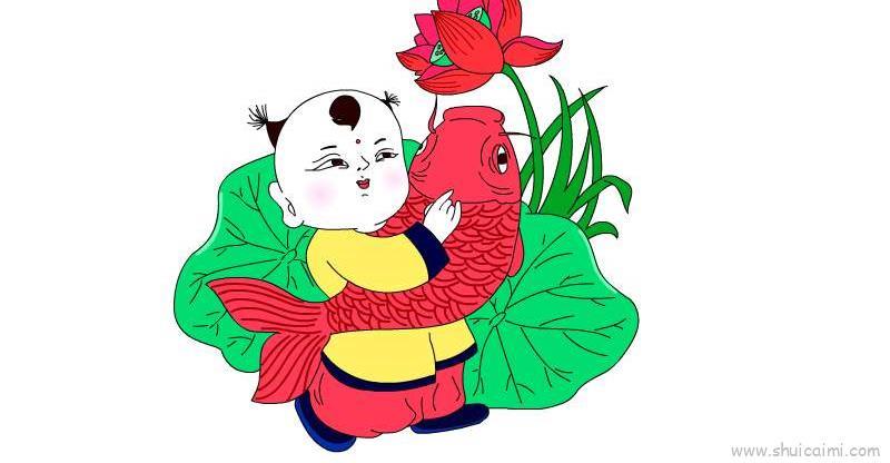 年画儿童画怎么画 年画简笔画图片大全