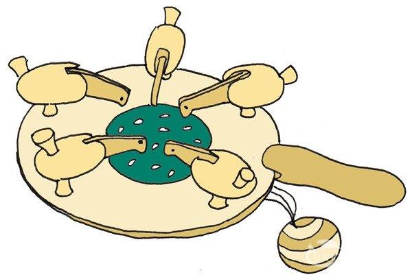 小鸡啄米的简笔画怎么画 小鸡啄米的简笔画画法