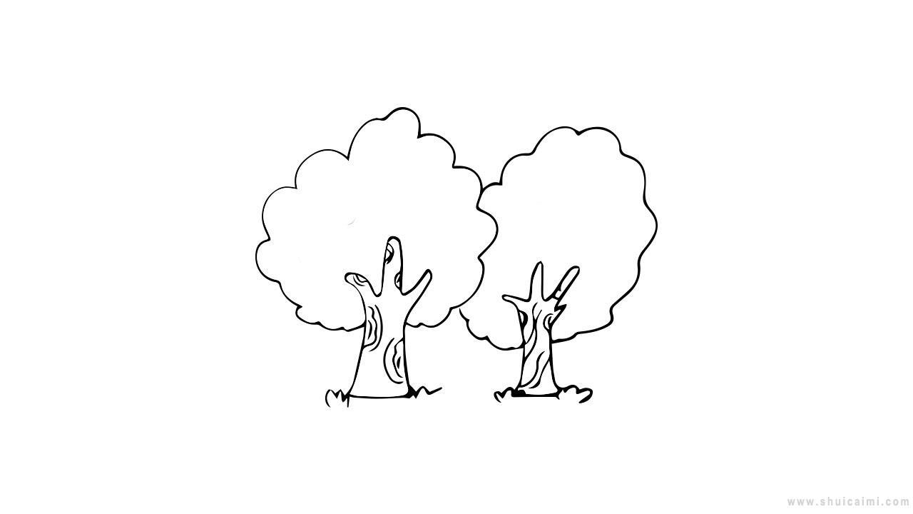 果园简笔画怎么画 果园简笔画顺序