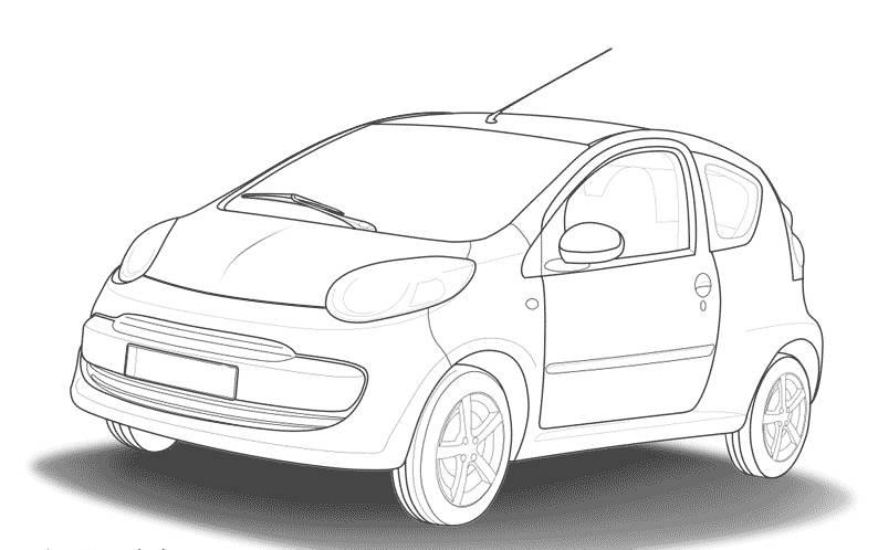 车子简笔画 车子简笔画彩色