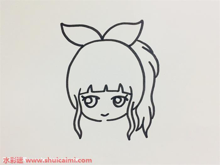 女生马尾怎么画 女生马尾简笔画简单好看带颜色