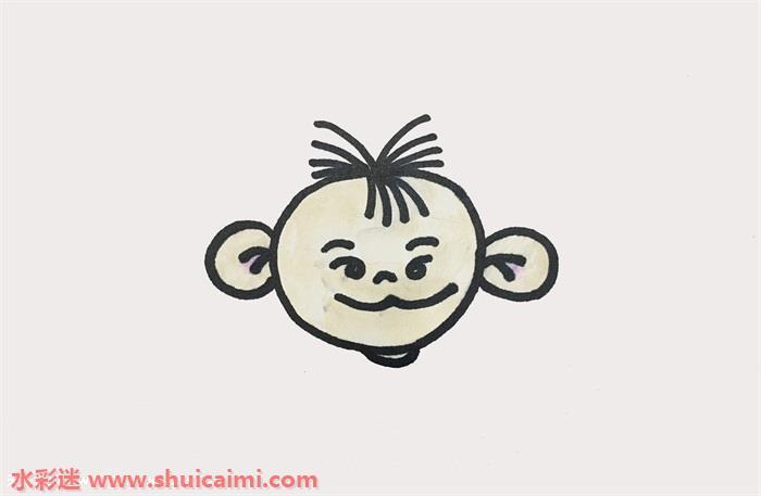 卡通动画的大耳朵图图简笔画步骤