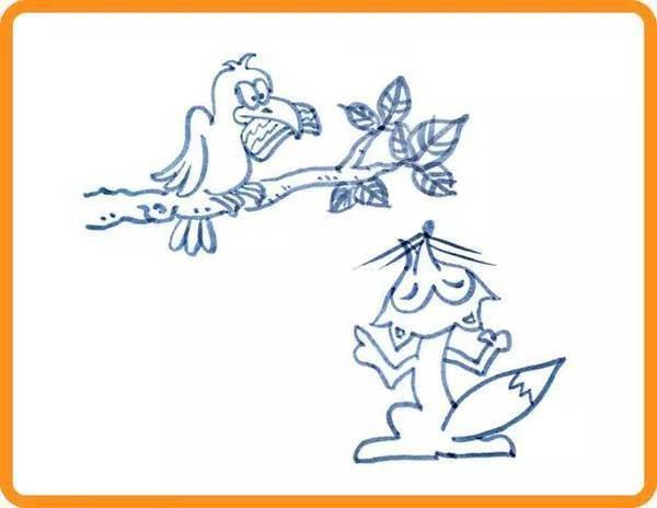 狐狸的夏天图片简笔画 彩色狐狸简笔画怎么画