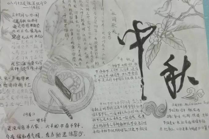 中秋节手抄报初中 中秋节手抄报怎么画