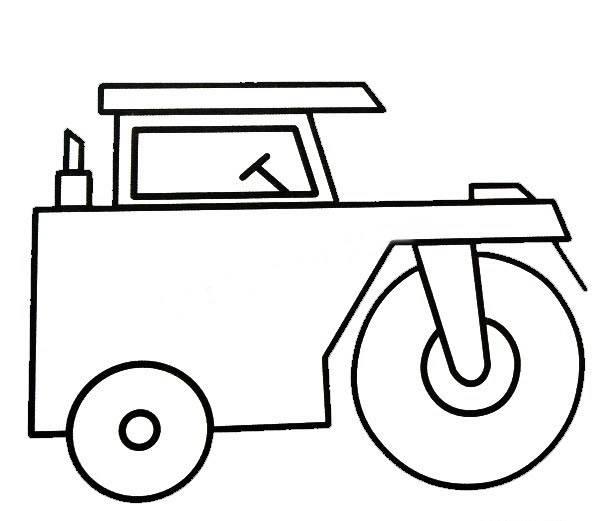 压路机简笔画 压路机简笔画儿童画