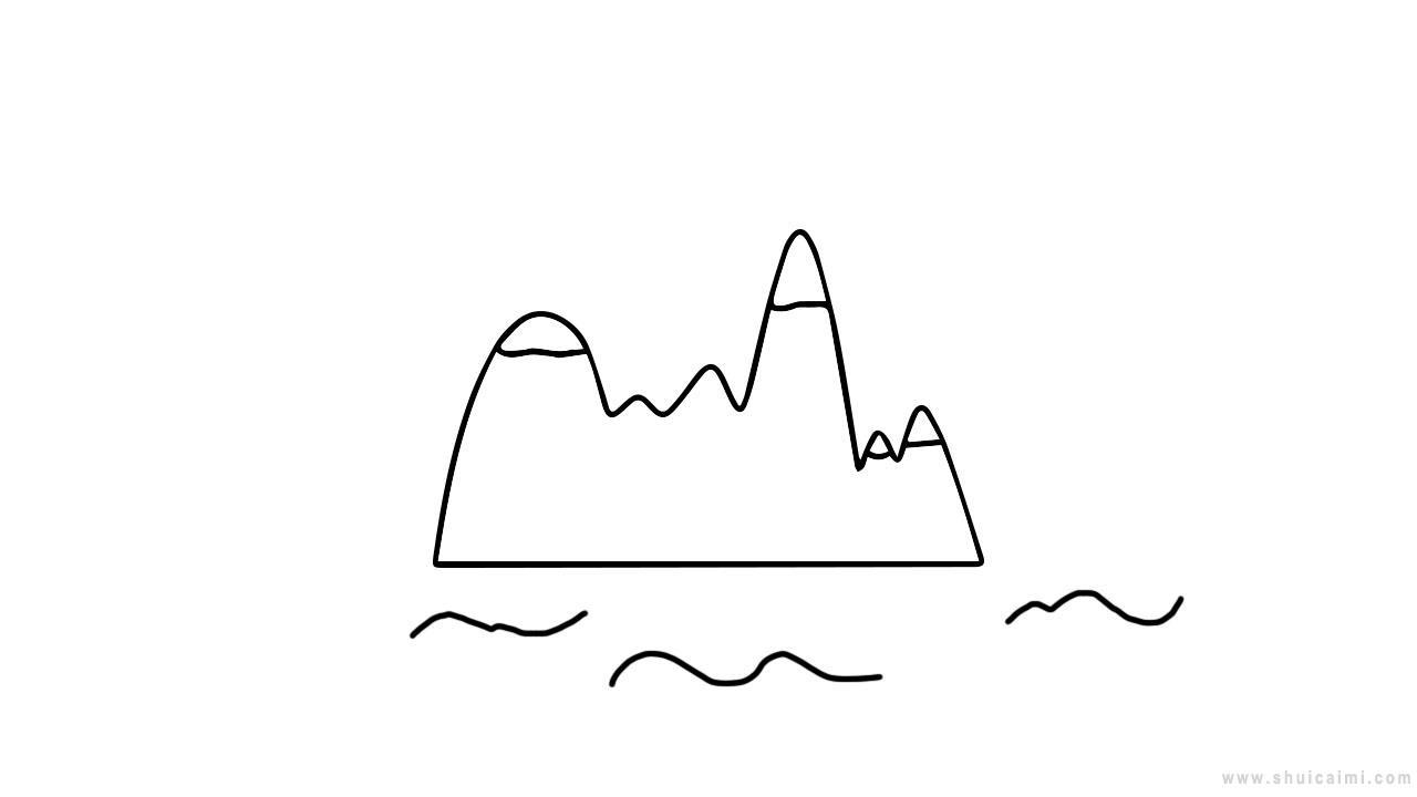 冰山简笔画怎么画 冰山简笔画步骤