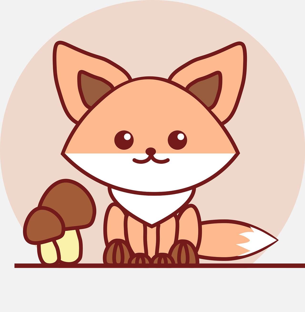 小狐狸简笔画 小狐狸简笔画彩色