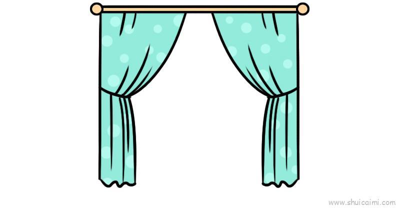 窗帘儿童画怎么画 窗帘简笔画简单又好看