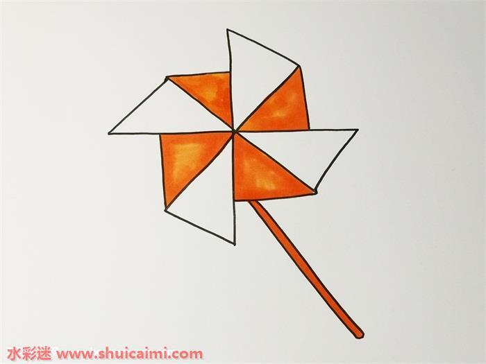 风车怎么画 风车简笔画漂亮卡通