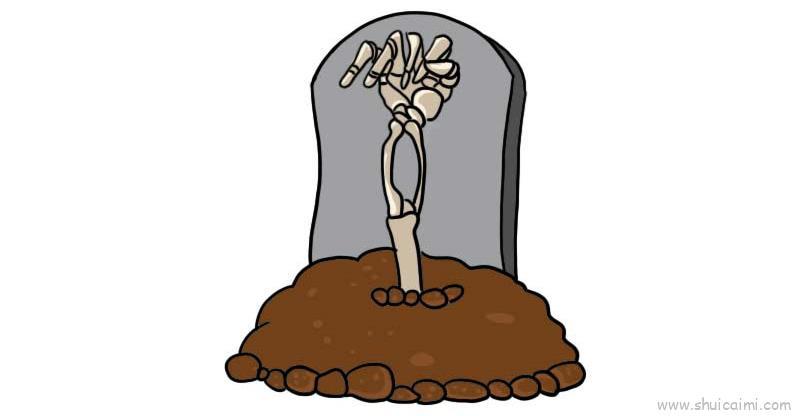 坟墓儿童画怎么画 坟墓简笔画简单又好看