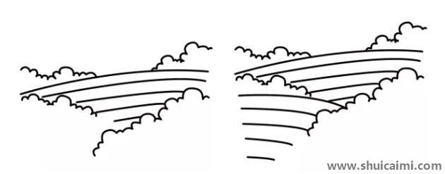 麦田儿童简笔画