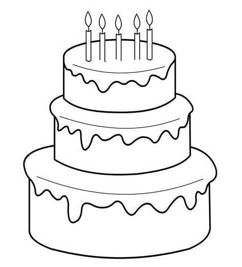 生日蛋糕简笔画 生日蛋糕简笔画可爱