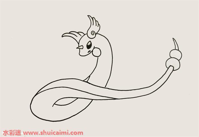 可爱的神奇宝贝哈克龙简笔画步骤