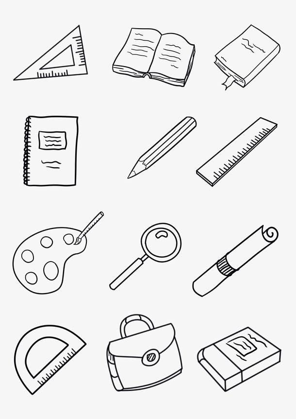 学习用品简笔画 小学生用品简笔画图片大全