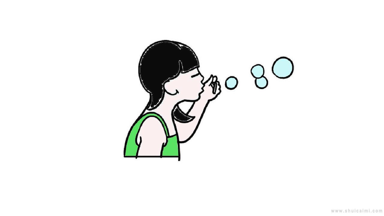 吹泡泡简笔画怎么画 吹泡泡简笔画好看