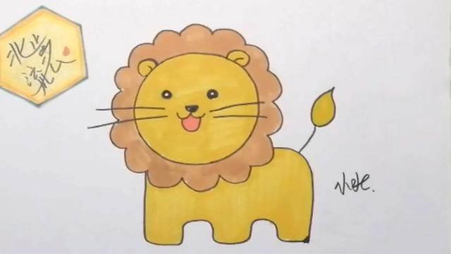 狮子简笔画 狮子简笔画图片彩色