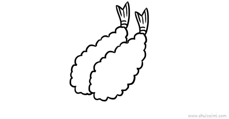 炸虾儿童画怎么画 炸虾简笔画步骤