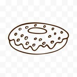 甜甜圈简笔画 甜甜圈简笔画图片