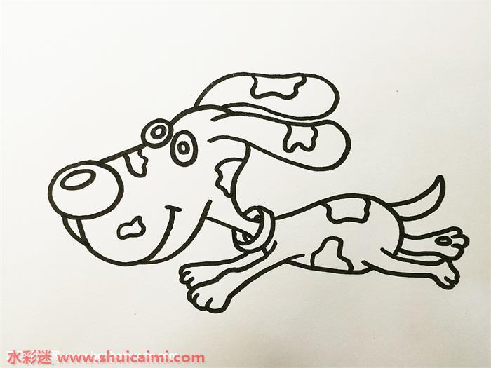 可爱斑点狗怎么画 可爱斑点狗简笔画简单彩色