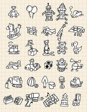 玩具简笔画 玩具简笔画可爱卡通