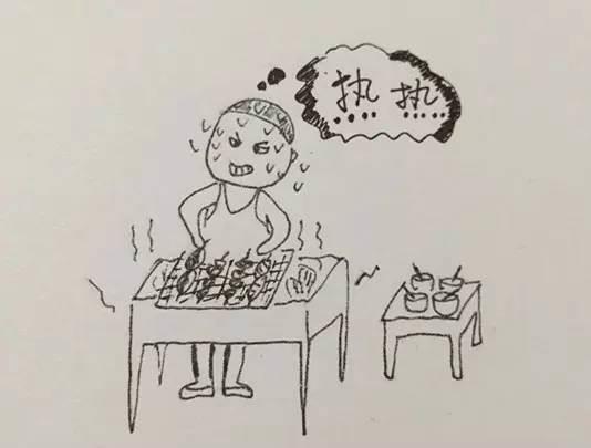 烧烤的简笔画图片大全 烧烤的简笔画图片大全可爱