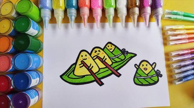 粽子简笔画图片 粽子简笔画图片可爱