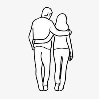 情侣简笔画一男一女 情侣简笔画一男一女可爱