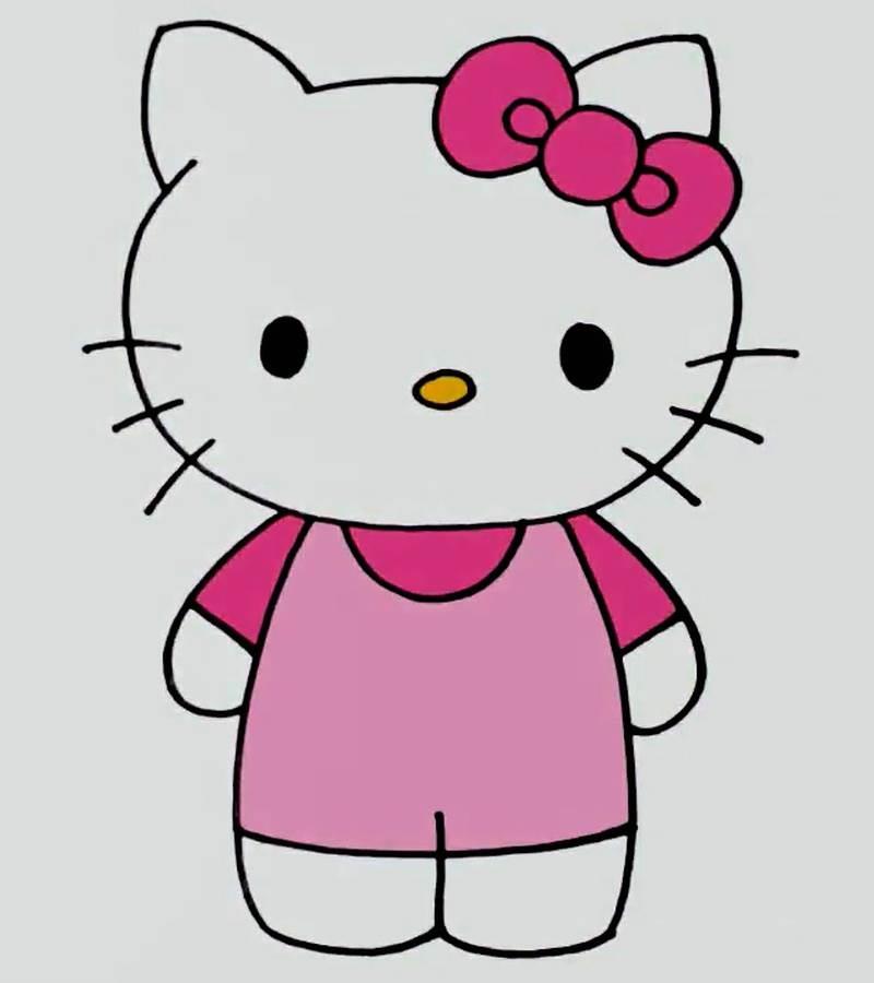 kitty简笔画图片大全 kitty kitty猫简笔画