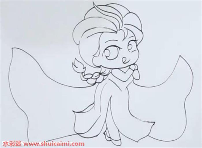 艾莎怎么画 艾莎简笔画简单易画