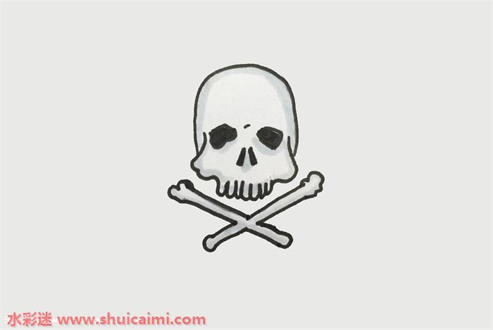 骷髅怎么画 骷髅简笔画简单好看带颜色
